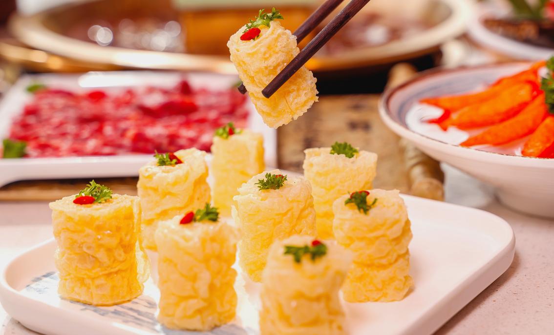 正宗重慶火鍋店，必備的五道素菜品，第一道就是必備！